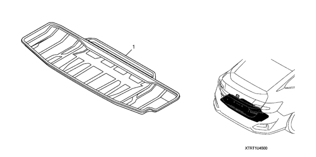 2019 Honda Clarity Plug-In Hybrid Trunk Tray Diagram