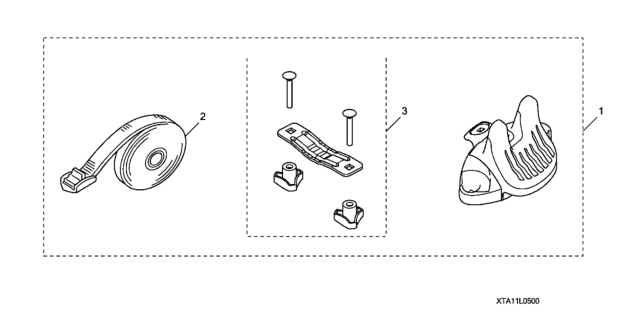 2012 Honda Odyssey 5 Door LX KA 5AT Surfboard Attachement Diagram