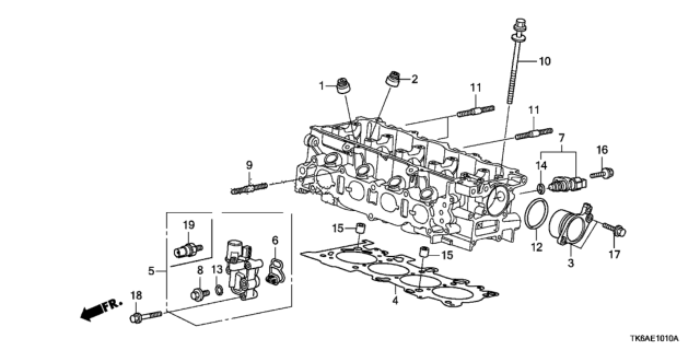 2013 Honda Fit Cover, Cam Thrust Diagram for 12230-RB0-000