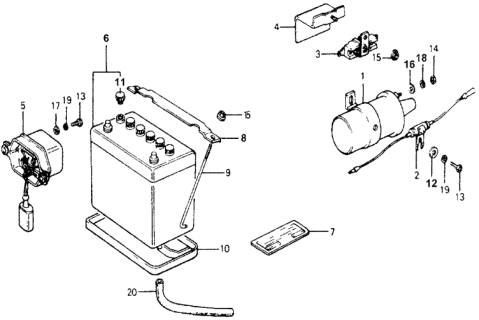 1976 Honda Accord Ignition Coil - Battery Diagram