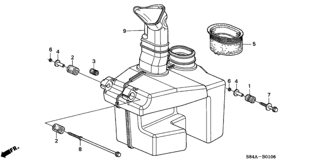 2002 Honda Accord Resonator Chamber (V6) Diagram