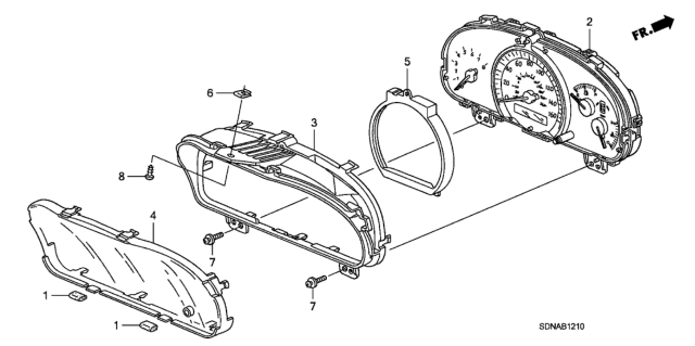 2007 Honda Accord Meter Components Diagram