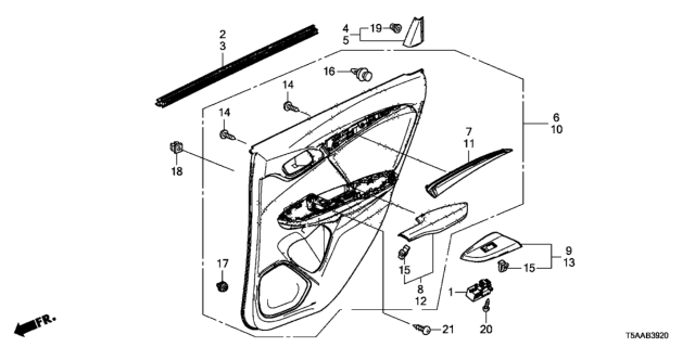 2020 Honda Fit Rear Door Lining Diagram