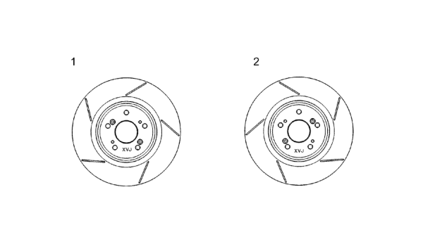 2008 Honda Civic 4 Door SI KA 6MT Mugen Front Brake Rotor Diagram