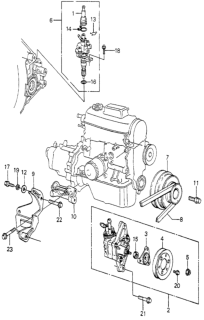 1981 Honda Prelude Spacer, Pump Bracket Diagram for 56999-692-000