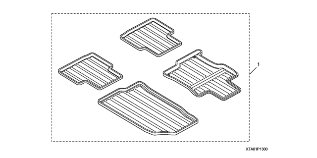 2011 Honda Accord 4 Door LX+ (PZEV) KL 5AT All Season Floor Mat Diagram