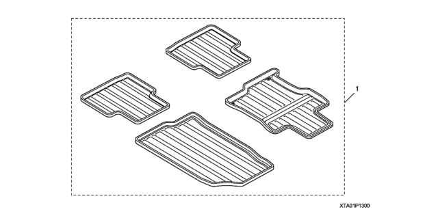 2008 Honda Accord All Season Floor Mat Diagram