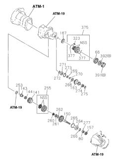 1998 Honda Passport 4 Door 4LX-W KA 4AT AT Mainshaft Diagram