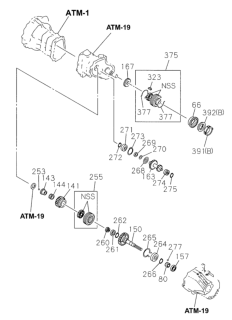 2002 Honda Passport AT Mainshaft Diagram