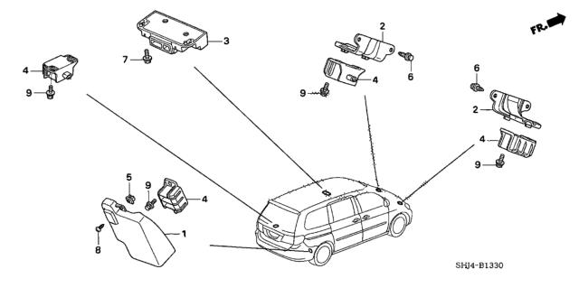 2005 Honda Odyssey Bolt-Washer (6X14) Diagram for 93401-06014-00