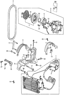 1983 Honda Accord Compressor Assy. (150R) Diagram for 06388-PC2-664