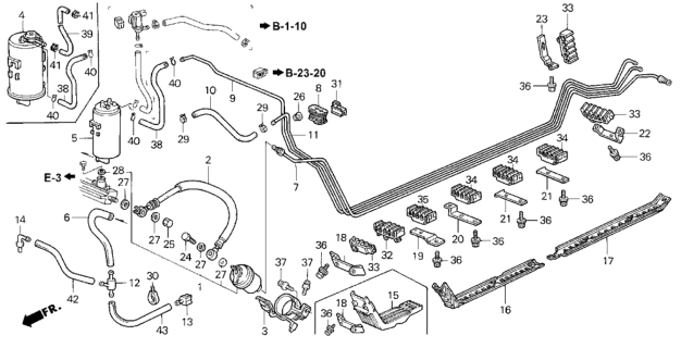 1996 Honda Accord Fuel Pipe Diagram