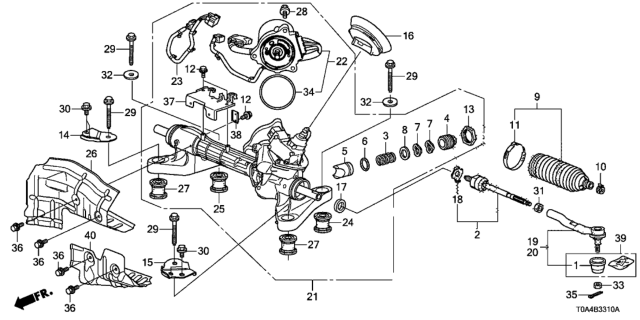 2016 Honda CR-V Bush C,G/Box MT Diagram for 58686-T0A-A01