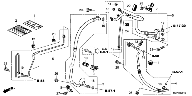 2019 Honda Pilot A/C Air Conditioner (Hoses/Pipes) Diagram