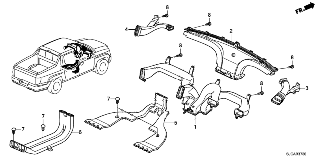 2014 Honda Ridgeline Duct Diagram