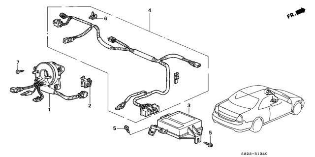 2002 Honda Accord SRS Unit Diagram