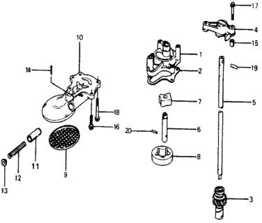 1977 Honda Accord 3 Door STD KH HMT Oil Pump Diagram
