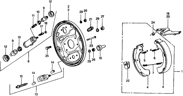 1979 Honda Civic Rear Brake Shoe Diagram