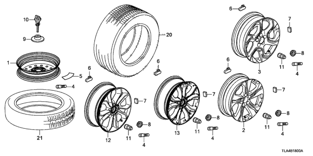 2019 Honda CR-V Wheel Disk Diagram