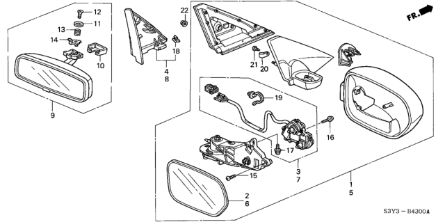 2003 Honda Insight Mirror Diagram