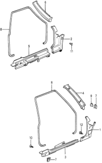 1980 Honda Accord Garnish, R. Side *YR25L* (PLIANT BEIGE) Diagram for 73821-689-670ZA