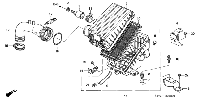 2000 Honda Insight Air Cleaner Diagram