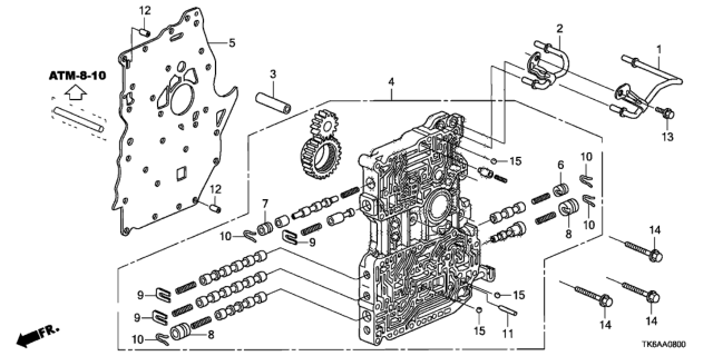 2013 Honda Fit 5 Door FIT (SAYAMA PLANT) KA 5AT AT Main Valve Body Diagram