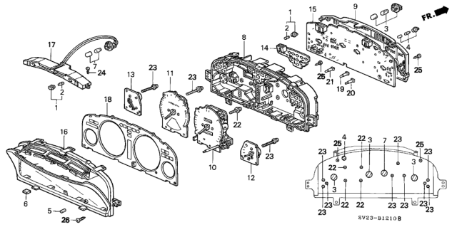 1995 Honda Accord Combination Meter Diagram