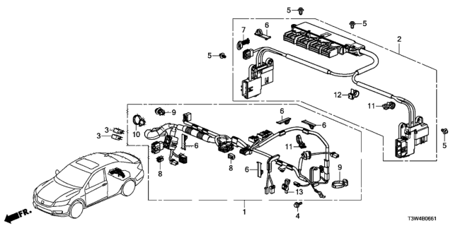 2017 Honda Accord Hybrid 4 Door HYBRID (EXL) KA CVT IPU Harness Diagram