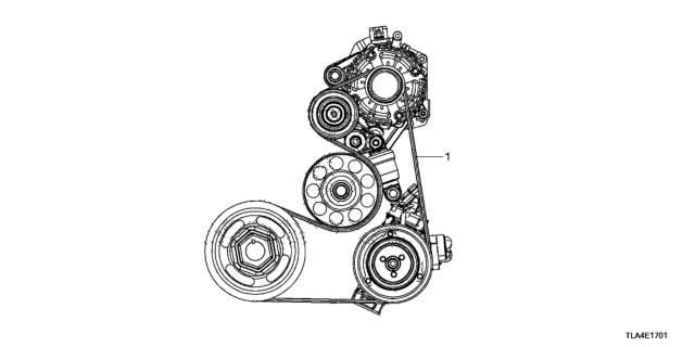 2017 Honda CR-V Alternator Belt Diagram