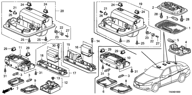 2011 Honda Accord Interior Light Diagram