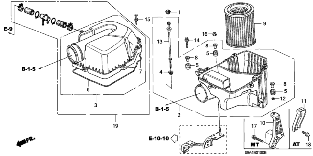 2004 Honda CR-V Grommet, Timing Belt Cover Diagram for 11813-PN4-010