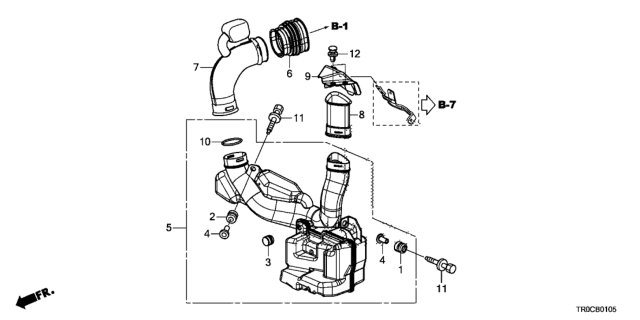 2014 Honda Civic Resonator Chamber (1.8L) Diagram