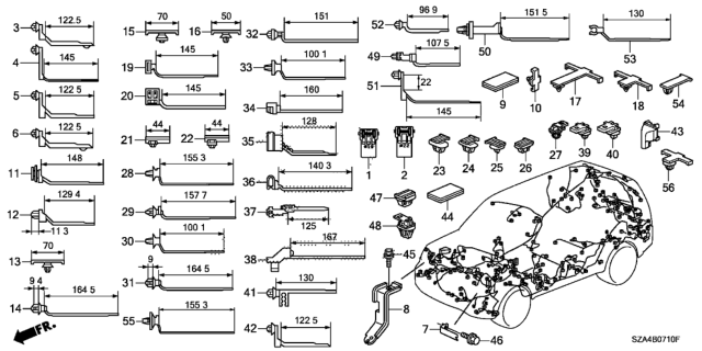 2011 Honda Pilot Harness Band - Bracket Diagram