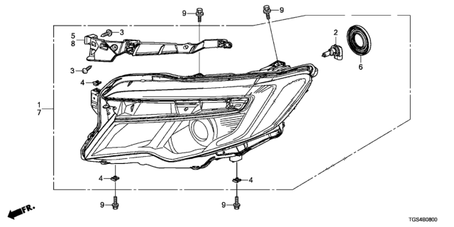 2020 Honda Passport Headlight Diagram