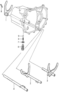 1980 Honda Accord Spring A, Ball Setting Diagram for 24452-689-000