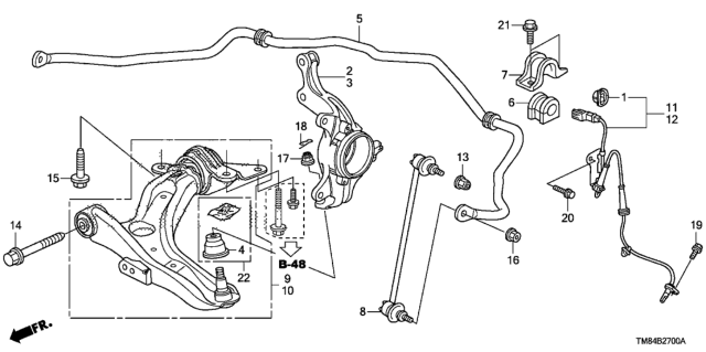 2010 Honda Insight Front Lower Arm Diagram