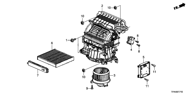 2020 Honda CR-V Hybrid CPU ASSY-, AUTO A/C Diagram for 79600-TPG-A42