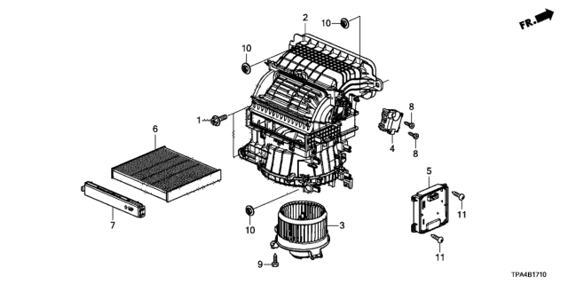 2020 Honda CR-V Hybrid CPU ASSY-, AUTO A/C Diagram for 79600-TPG-A52