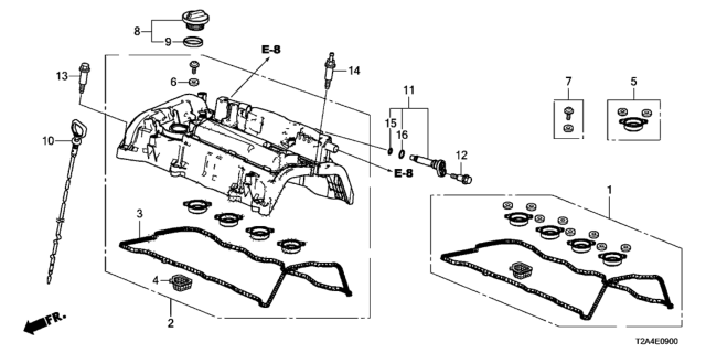 2013 Honda Accord Washer, Sealing Diagram for 12345-RGA-003