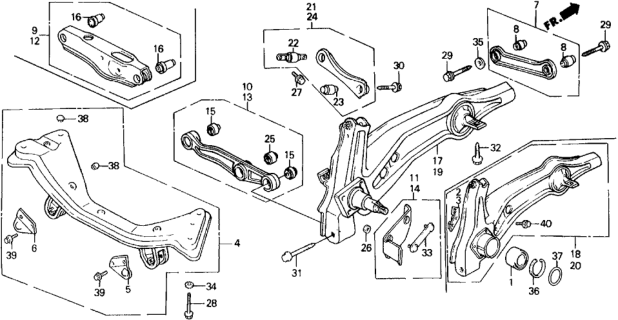 1991 Honda Civic Rear Lower Arm Diagram