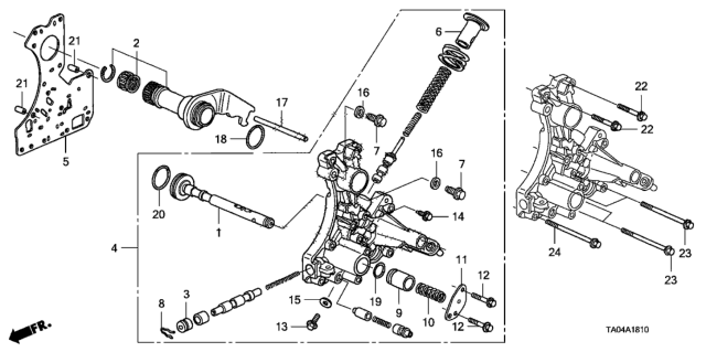 2010 Honda Accord AT Regulator Body (V6) Diagram