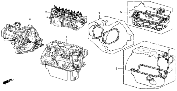 1978 Honda Civic Transmission Assembly Diagram for 20011-657-820KB