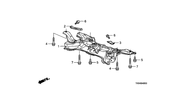 2011 Honda Fit Bolt, Flange (14X82) Diagram for 90165-TF0-000