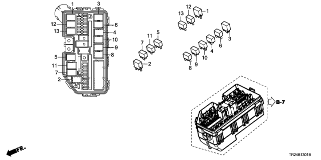 2012 Honda Civic Control Unit (Engine Room) Diagram 2