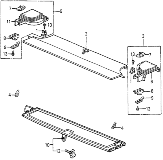 1983 Honda Accord 3 Door LX KA HMT Rear Shelf Diagram