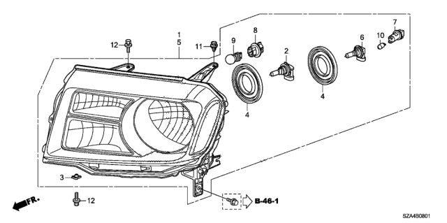 2014 Honda Pilot Headlight Diagram