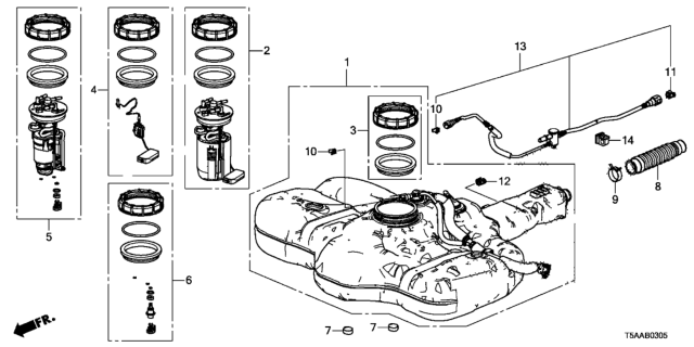 2020 Honda Fit Fuel Tank Diagram