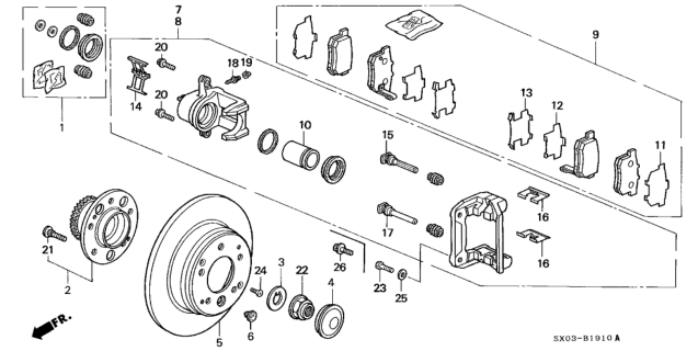 1997 Honda Odyssey Bolt, Hex. (10X30) Diagram for 92101-10030-0H