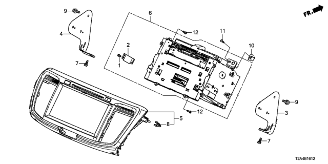 2016 Honda Accord 4 Door EX-L KA CVT Audio Unit Diagram